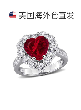 自营Mimi & Max Lab-Grown Diamond Halo and Created Gemstone R