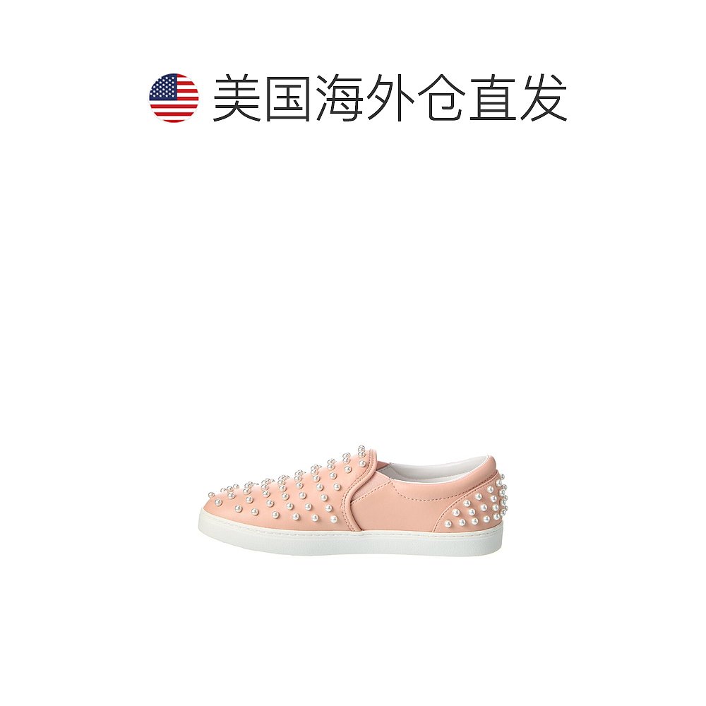 Stuart Weitzman Goldie Leather Slip-On Sneaker - pink 【美国 - 图1