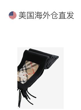 美国直邮BURBERRY - Unisex Check Label Cashmere Scarf