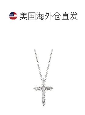 自营 Ross-Simons Lab-Grown Diamond Cross Pendant Necklace in