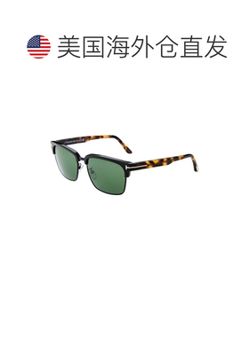 自营Tom Ford男士River 57mm太阳镜-黑色 美国奥莱直发
