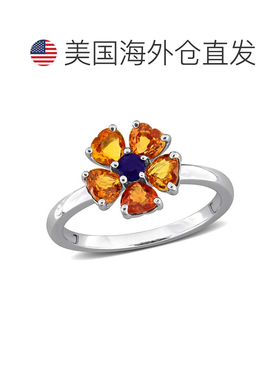 自营Mimi & Max Multi-Gem Floral Ring Sterling Silver - orang
