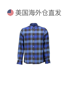 自营Gant Cotton Men's Men's Shirt - blue 美国奥莱直发