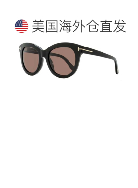 自营Tom Ford女式奥黛特太阳镜TF1189 01E黑色53mm-01E 美国奥莱