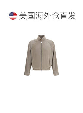 自营Brunello Cucinelli Leather Men's Jacket - bicolor 美国奥
