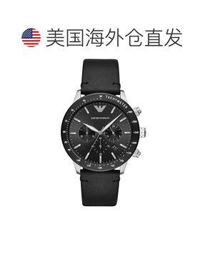 自营Emporio Armani Men's Mario Black Dial Watch - black 美国
