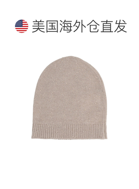 自营fabiana filippi米色亮片羊毛混纺针织帽子-灰色 美国奥莱直