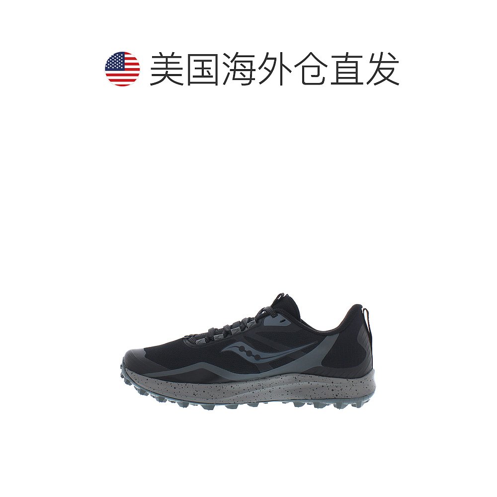 美国直邮Saucony索康尼男士运动鞋Peregrine 12训练鞋黑色经典 - 图1