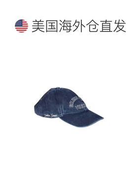 自营golden goose复古刺绣蓝色棒球帽-黑色 美国奥莱直发