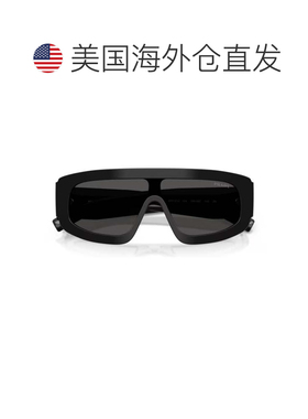 自营prada大雕刻面具太阳镜，标志性三角形细节-黑色 美国奥莱直
