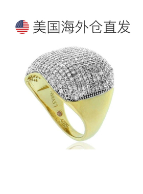 自营Suzy Levian 黄色纯银密镶方晶锆石现代密镶戒指 - 黄色 美国