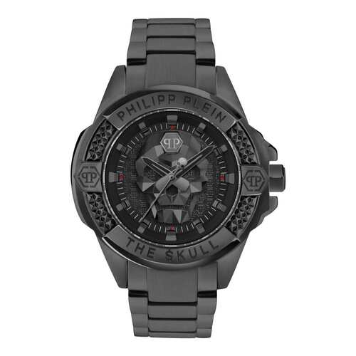 自营philipp plein$ kull Chrono硅胶手表-灰色/枪/灰色 美国奥莱 - 图2