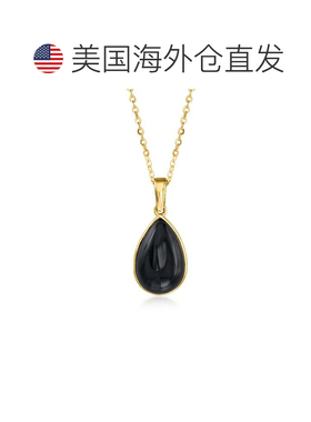 自营10kt黄金ross-simons玛瑙吊坠项链-20 in 美国奥莱直发