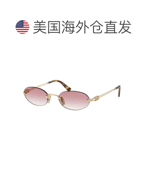 自营miu miuMUA54S ZVN70O淡金色/透明粉红色-淡金色 美国奥莱直