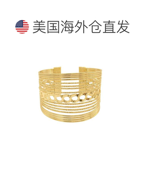 自营adornia14k 镀金多股袖口手链 - 金色 美国奥莱直发