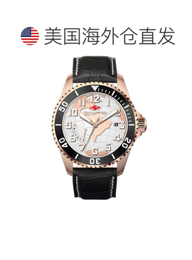 自营Seapro Men's Voyager Black Round 42mm - black 美国奥莱直