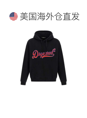 自营Dsquared2 Men's Sponge Patch Hoodie - black 美国奥莱直发