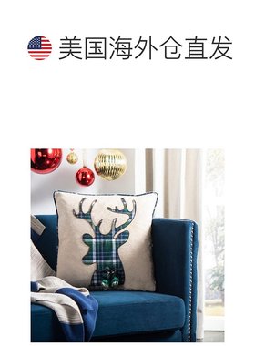 自营 safaviehBlitz 枕头 - 米色/绿色 美国奥莱直发