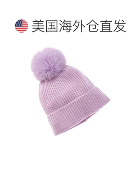 美国直邮自营sofiacashmereSofaacashmere罗纹羊绒帽子-紫色 美