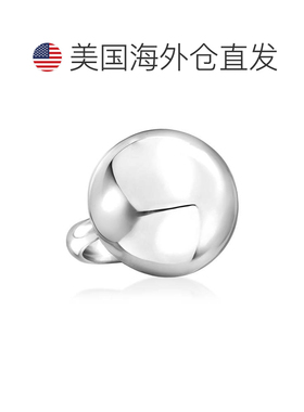 自营Ross-Simons Italian Sterling Silver Dome Bead Ring - whi