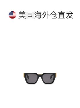 自营 philipp plein方形太阳镜-黑色/金色 美国奥莱直发