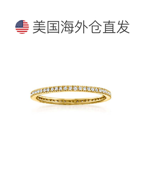 自营RS Pure by Ross-Simons 14kt 黄金钻石永恒戒指 - 白色 美国