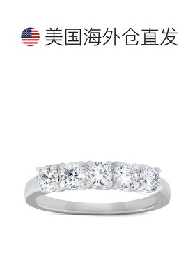 自营 pompeii31 克拉钻石五石 Tellis 结婚戒指 14k 白金 - 14k