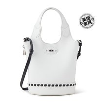 Mulberry small number lilies Totbag-Black white (American Ole) straight hair