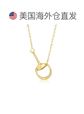 自营Ross-Simons Italian 14kt Yellow Gold Stirrup Necklace -
