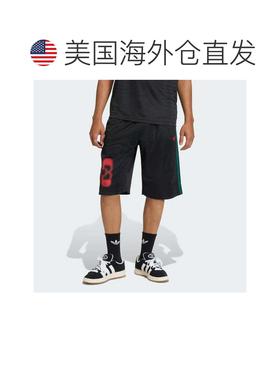 自营Men's adidas SHORTS ROSES - black / collegiate green 美