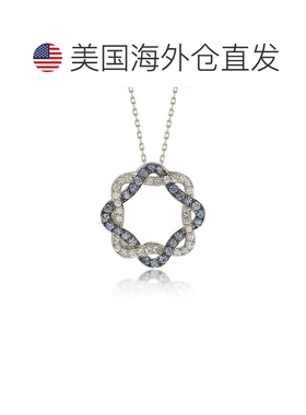 自营Suzy Levian Sterling Silver Blue & White Sapphire & Diam