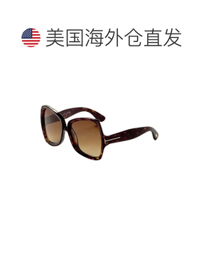 自营Tom Ford女士FT1222 60mm太阳镜-深色哈瓦那 美国奥莱直发