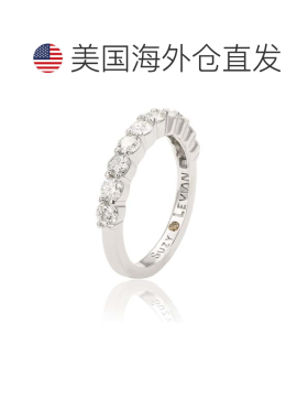 自营Suzy Levian 14K 白金 1 克拉钻石永恒半戒 - 白色 美国奥莱
