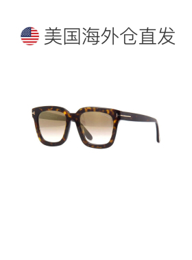 自营Tom Ford Sunglasses Square Full Rim, Dark Havana Frame A