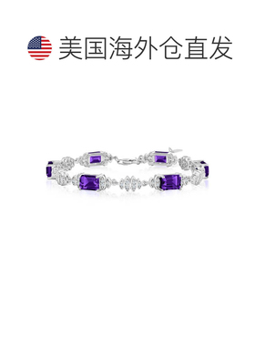 自营simonaSterling Silver, Rectangle Gemstone Bracelet - pur