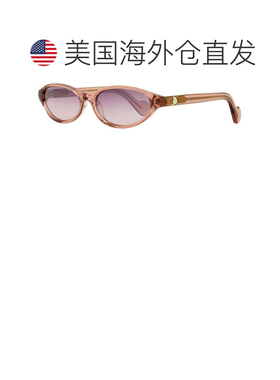 自营Moncler女士加长椭圆形太阳镜ML0117 72Z透明粉红色58mm-72z