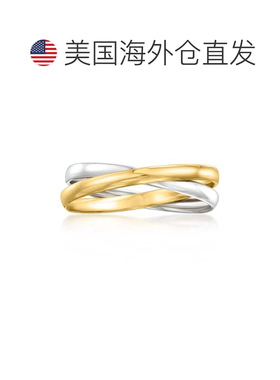 自营Ross-Simons Italian 10kt 2-Tone Gold Rolling Ring - yell