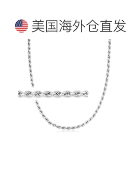 自营Ross-Simons 4 毫米纯银绳链项链 - 18 英寸 美国奥莱直发