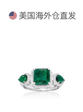 自营ross-simonsRoss Simons纯银绿翡翠戒指 美国奥莱直发