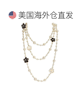 自营liv oliver18k 金黑白珍珠项链 - 金 美国奥莱直发