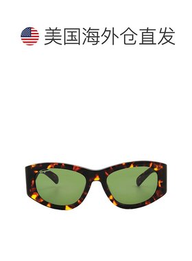 自营Salvatore Ferragamo Green Navigator Ladies Sunglasses SF