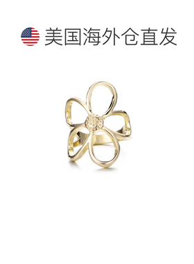 自营adorniaGold Plated Flower Outline Ring - gold 美国奥莱直