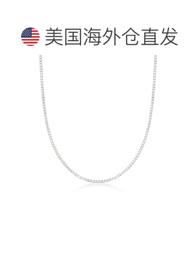 自营 Ross-Simons 1 毫米 14 节白金盒子链项链 - 18 英寸 美国奥