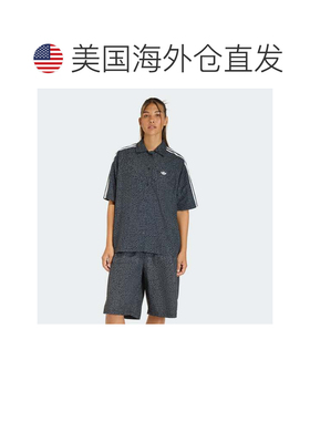 自营Women's adidas AOP Short Sleeve Shirt - black / grey six