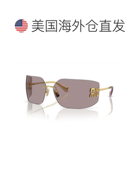 自营miu miuMU54YS 5AK06I金色/浅紫色棕色-金色 美国奥莱直发
