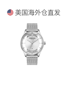 自营Kenneth Cole Men's Classic mm Quartz Watch - silver 美国