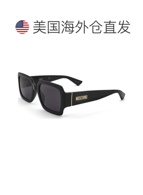 自营Moschino女式53毫米黑色太阳镜-黑色 美国奥莱直发