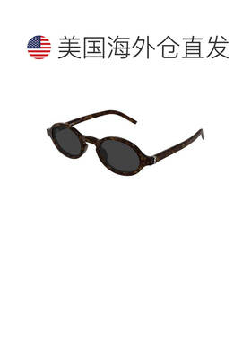 自营saint laurent银色Sl M161龟形醋酸纤维圆形太阳眼镜-灰色 美