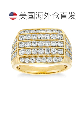 自营pompeii33 克拉宽钻石男士戒指 14k 白金或黄金实验室培育 -