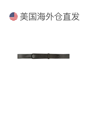 自营orcianiVintage Calfskin No-Buckle Men'S Belt - black 美